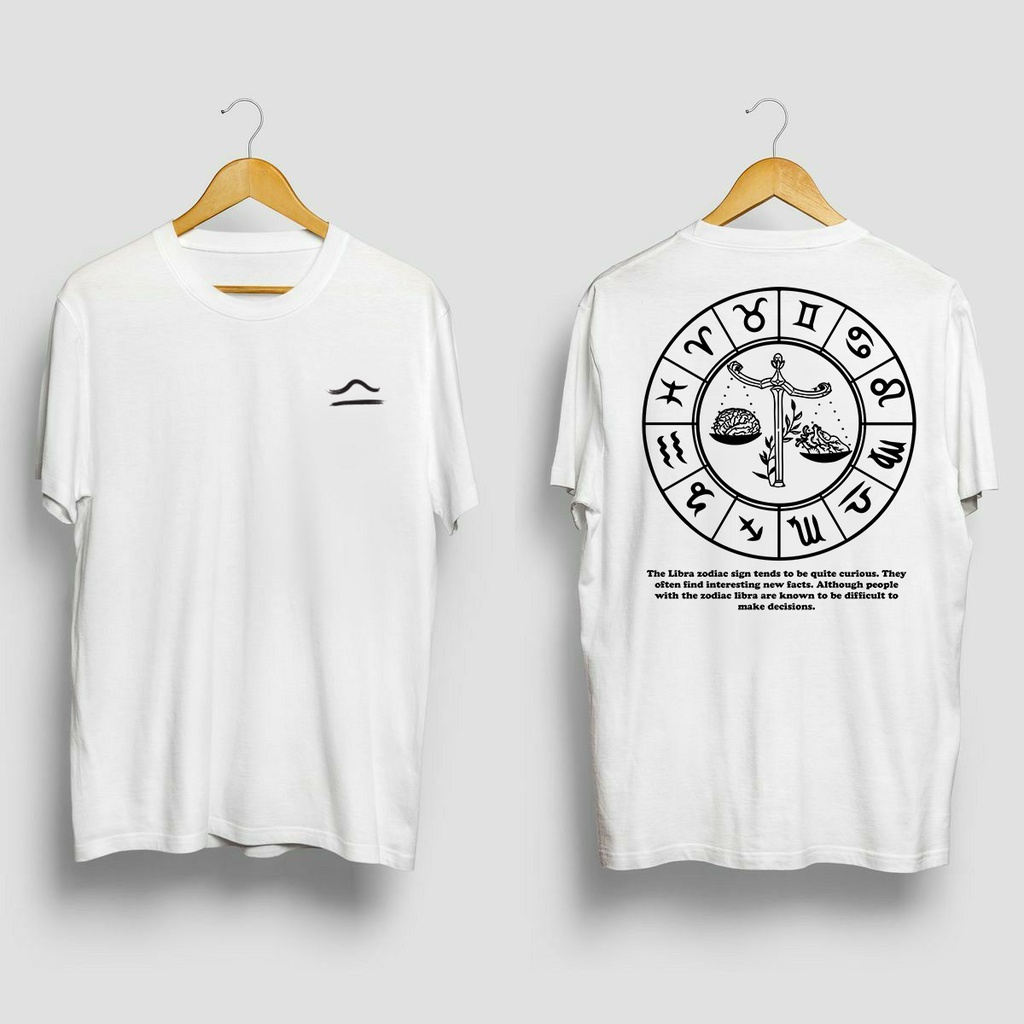 Baju Kaos Distro Pria Wanita Zodiak Libra