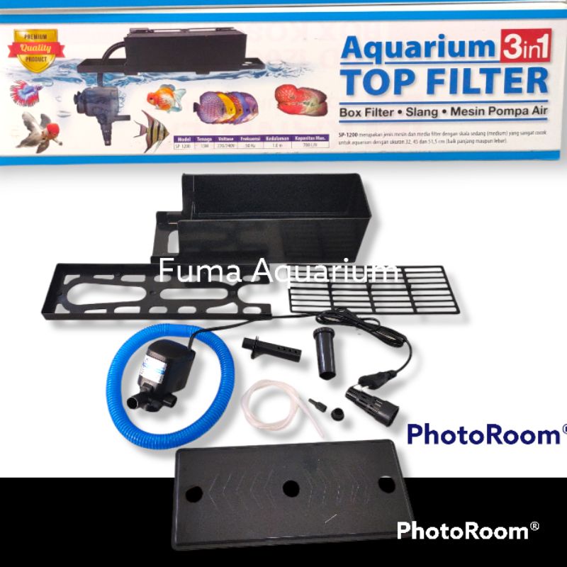 Top Filter Box Komplit Rosston 1200 Filter Atas full set lengkap Aquarium Aquascape