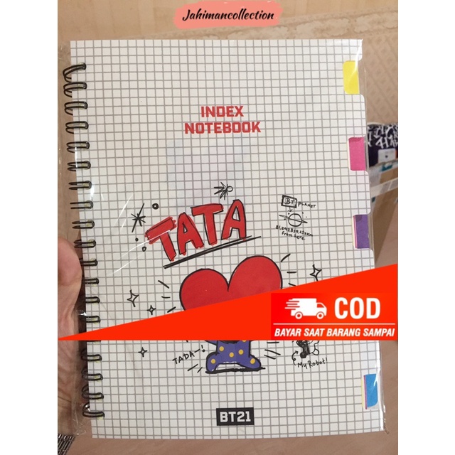 

✨ BISA COD ✨ Official BT21 Merchandise Index Notebook