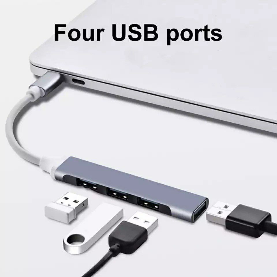 USB TYPE C HUB Adapter Highspeed 4 Port Aluminium  OTG Cable Multi Port 4 in 1 to USB 3.0 For Macbook Air Pro Retina 2020 2021 M1 M2