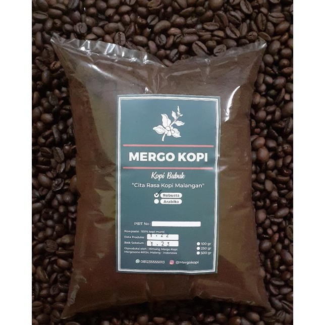 

Mergo kopi bubuk Robusta kemasan 500 gr