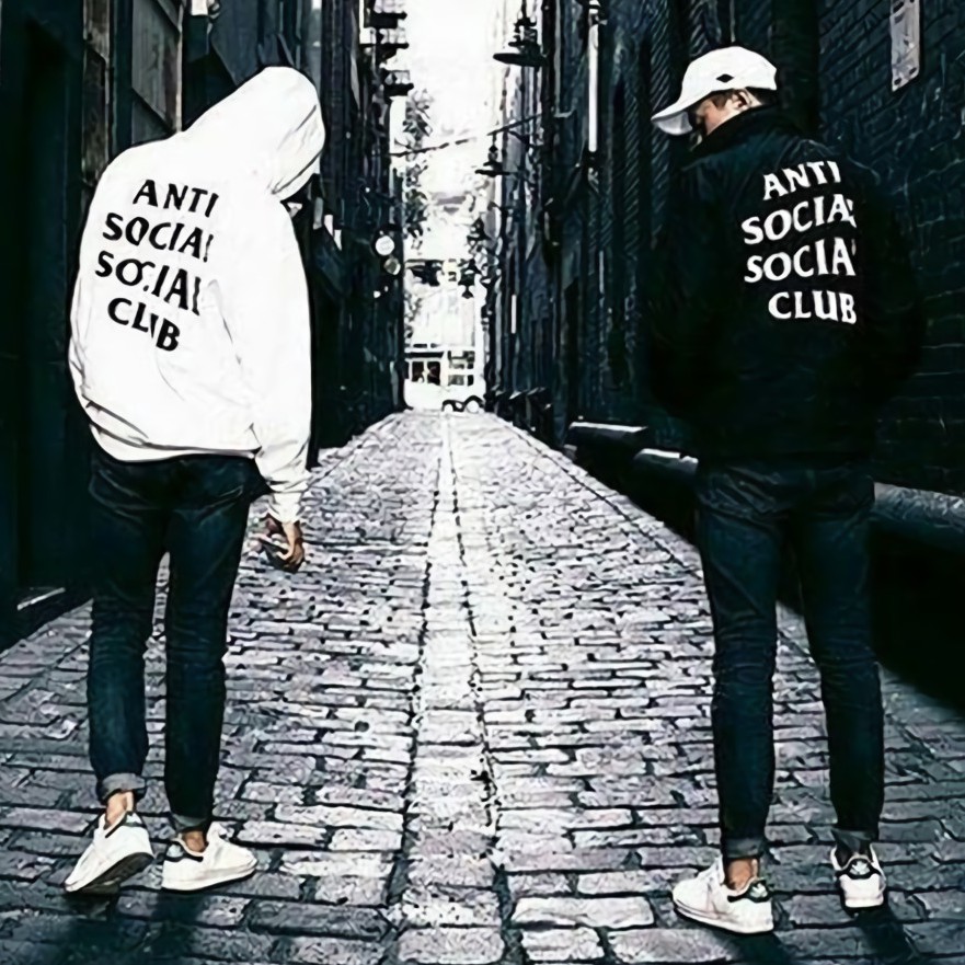 Hoodie Couple Anti Social Social Club Casual Premium Cotton Fleece