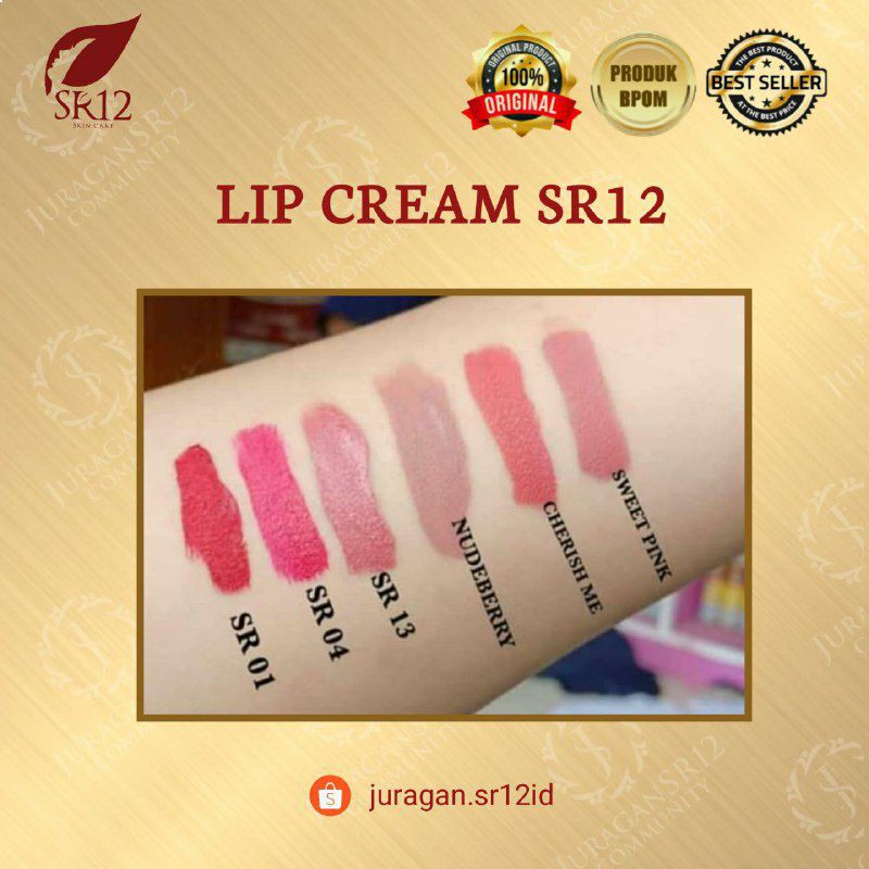 LIP CREAM MOIST SR12 BEBAS PARABEN..!! LIP KRIM LEMBUT &amp; NYAMAN DI BIBIR BERSTANDAR BPOM / KOSMETIK