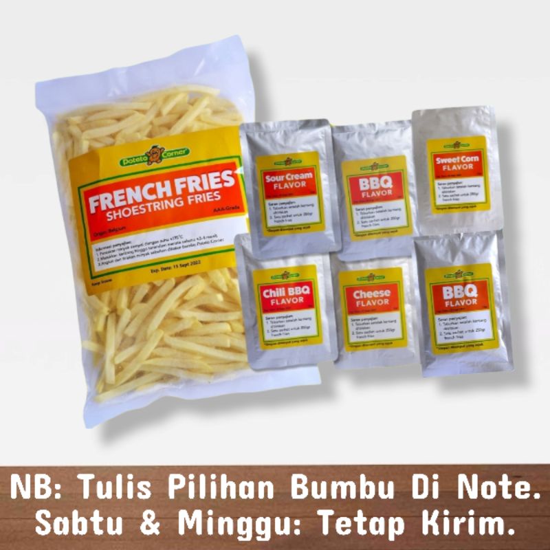 

Kentang Goreng Potato Corner - Frozen Fries 1kg + 6Pack Flavor