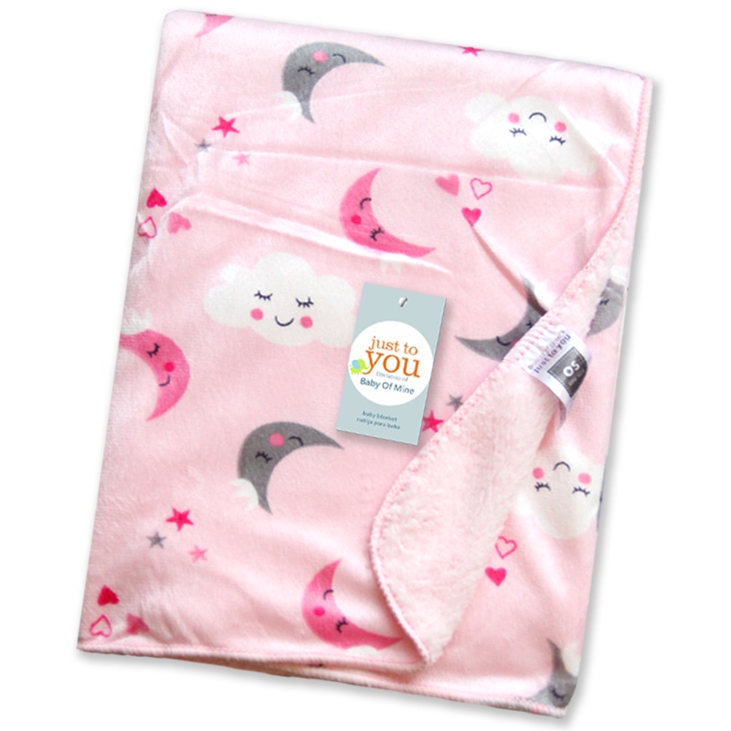 baby blanket selimut bayi bahan double fleece lembut adem motif lucu baby girl baby boy selimut instan