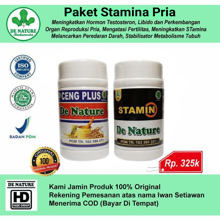 Obat Herbal Kuat Tahan Lama Penambah Stamina Pria Ceng Plus Dan Stamin Denature resmi ampuh