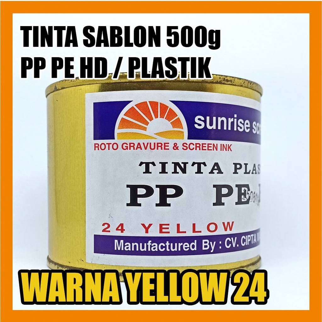 

Tinta Sablon Plastik PPHD 24 YELLOW 500g