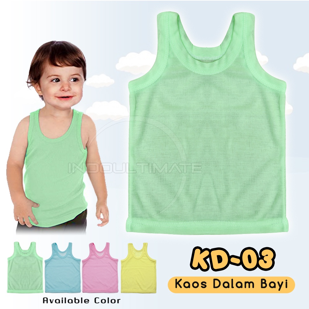 KD-03 Kaos Dalam Bayi Baby [S,M,L] Kaos Dalam Bayi Perempuan Laki Laki Baru Lahir Newborn Murah Singlet Bayi Pakaian Bayi Kaos Bayi / Kaos Dalam Bayi