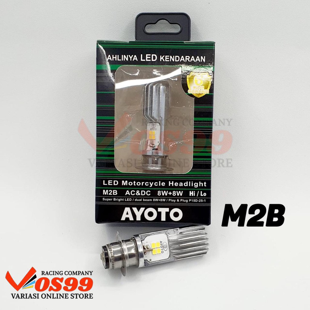 AYOTO Lampu depan motor LED M2B H6 AC DC motor matic bebek