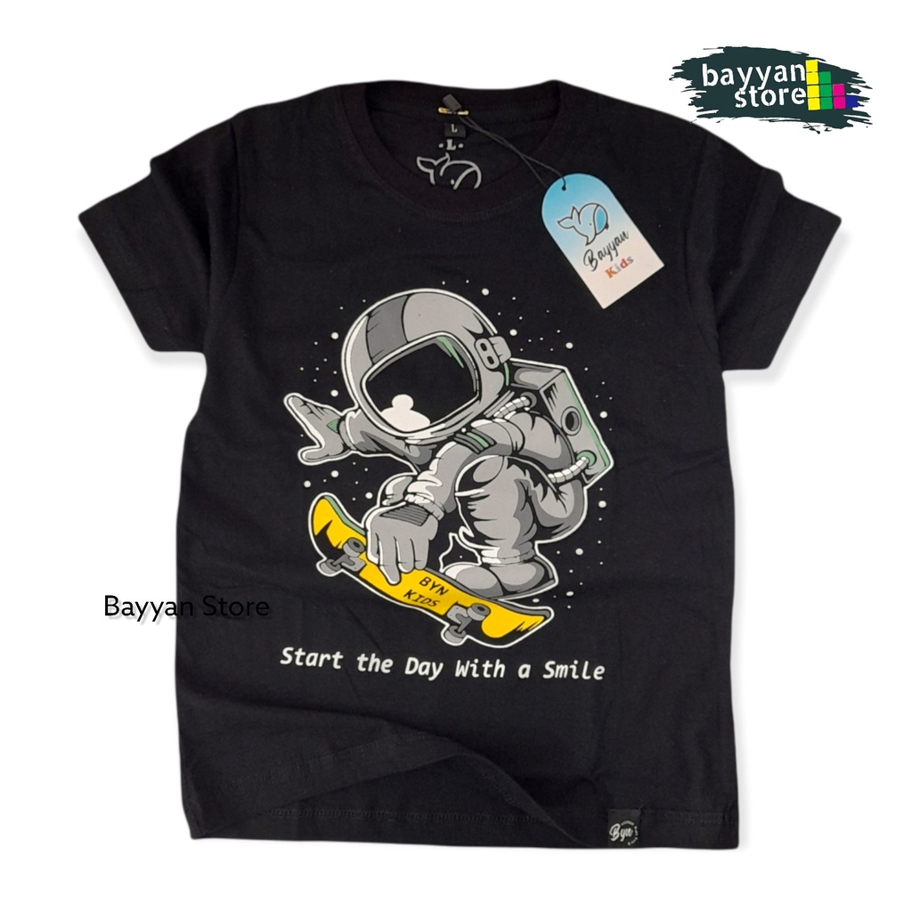 Bayyan Kaos Anak Distro Laki Laki Umur 1-12 Tahun Cotton 30s