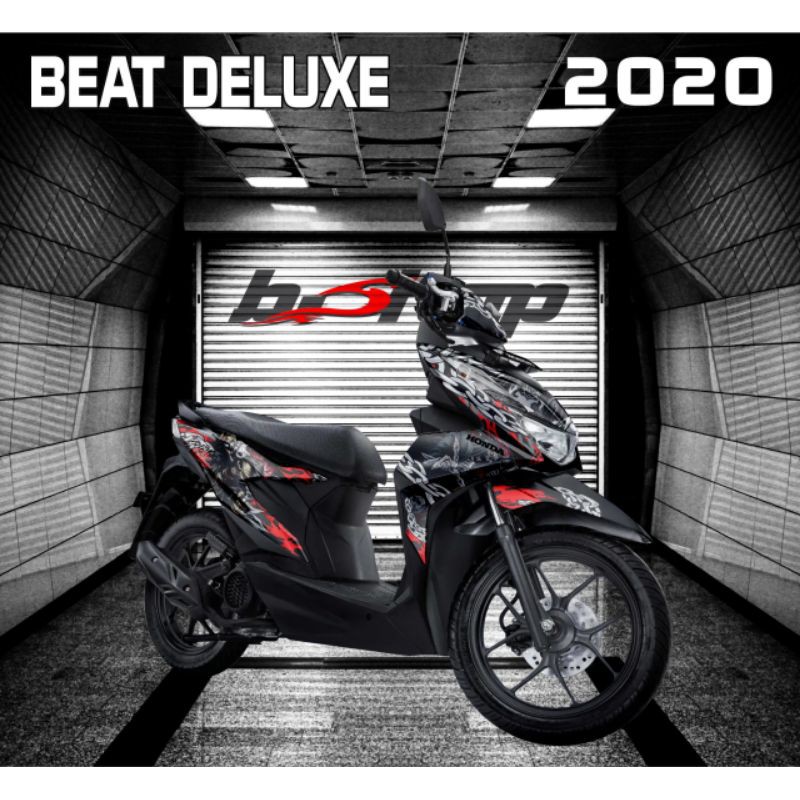 Stickee Decal Beat New 2020 Motif tengkorak grafis hitam merah