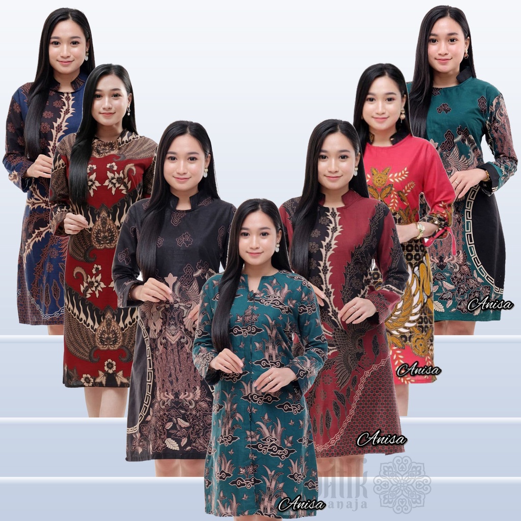 Baju Batik Wanita Model Tunik Dress Batik
