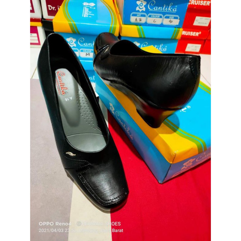 Sepatu Pantofel Kulit Wanita Cantika A16 ( Prokduksi Sendiri )