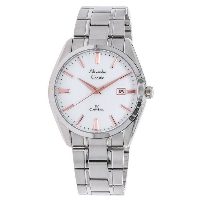 Jam Pria Analog Rantai Alexandre Christie Ac 8515 Original
