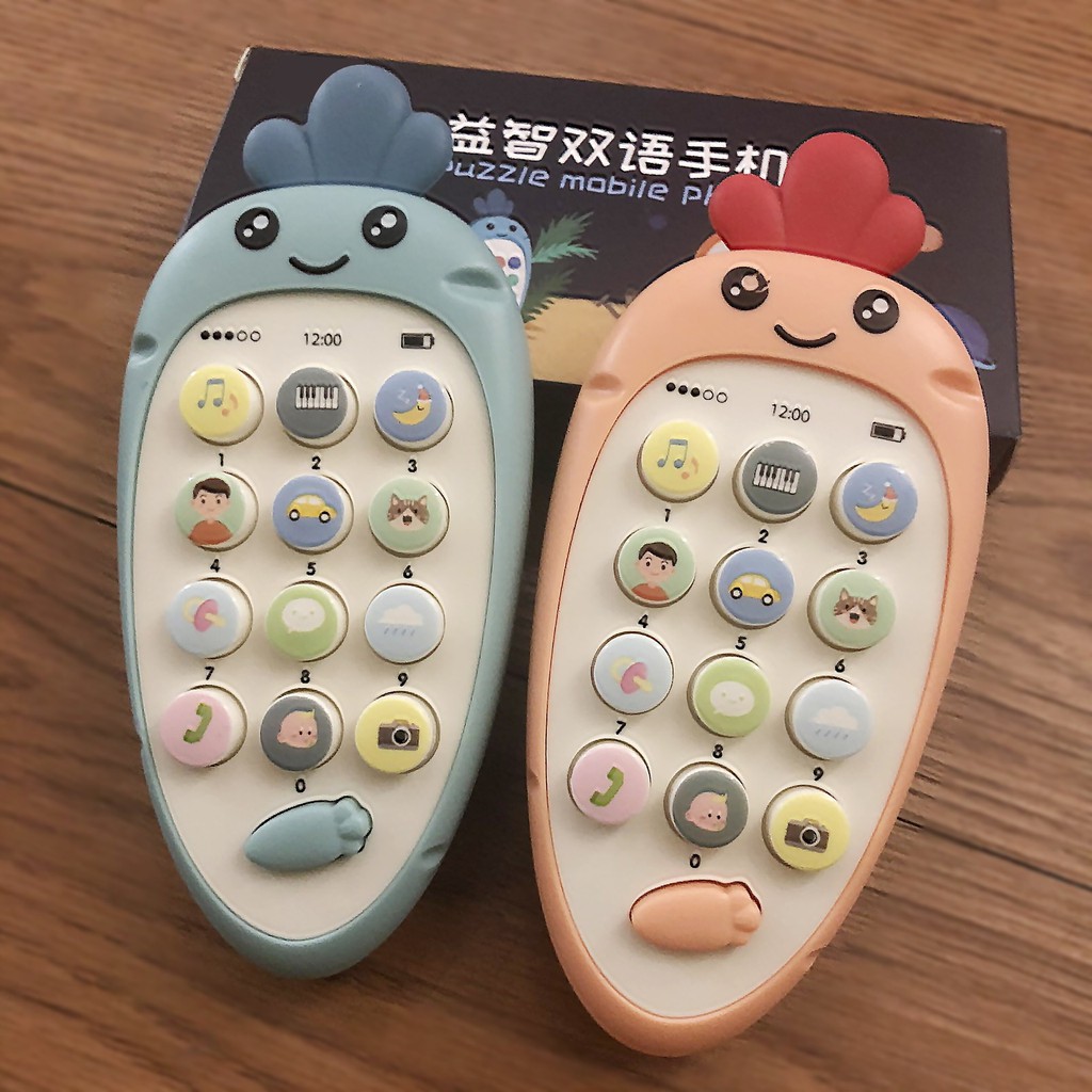 HIPPO LAND Mainan Ponsel Bayi / Mainan Handphonebayi /Telepon Pendidikan Awal dengan Lampu Musik/Radis 146