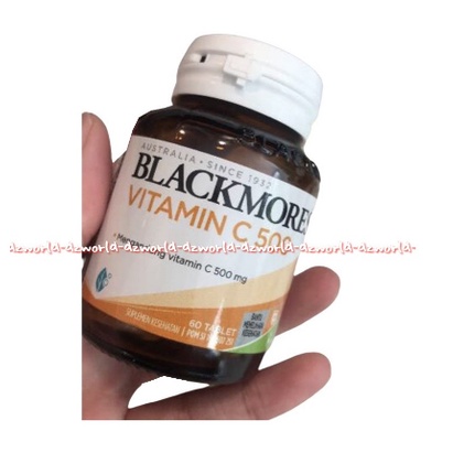 Blackmores Vitamin C 500mg 60tablet Suplemen Makanan Vit C Rasa Jeruk Orange Black Mores