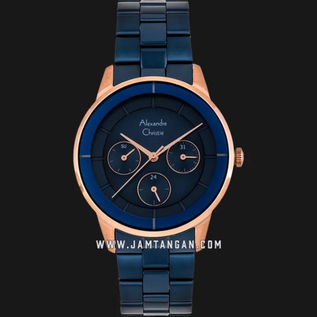 Alexandre Christie AC 2714 BF BURBU Ladies Blue Dial Blue Stainless Steel