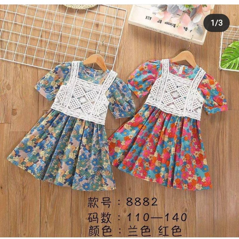 Dress Flower Rompi Rajut Anak