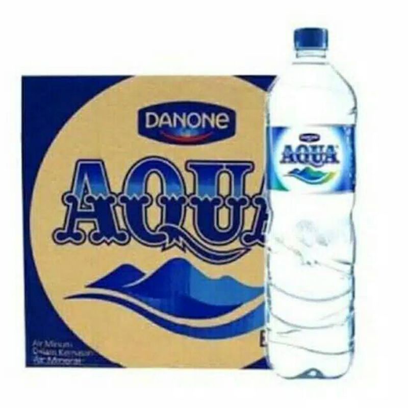 AQUA Air Mineral Botol 1 Dus Karton 1,5Liter x 12Pcs