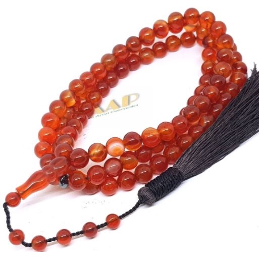 tasbih 99 batu akik yaman / tasbih sulaiman madu dijamin asli / tasbih batu alam