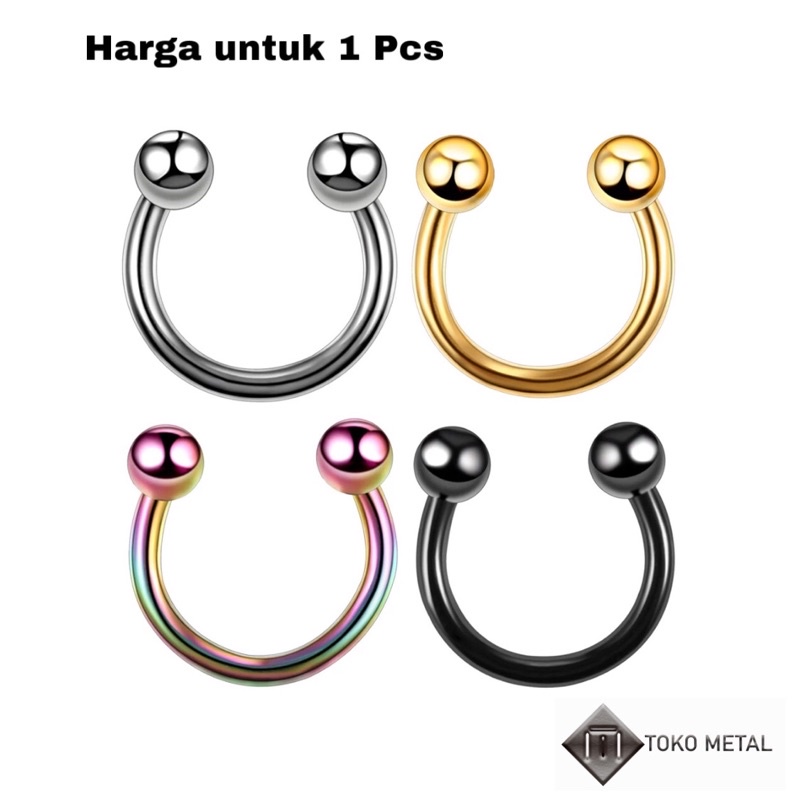 ANTING TITANIUM ROSSI/PIERCING C UNTUK PRIA &amp; WANITA [TOKO METAL]