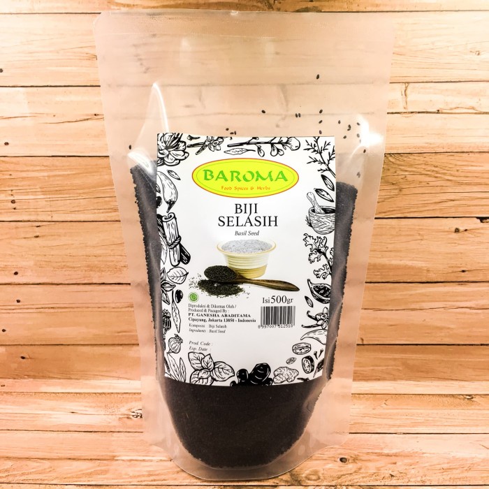

Biji Selasih / Basil seed 500gr - Baroma Bumbu Rempah