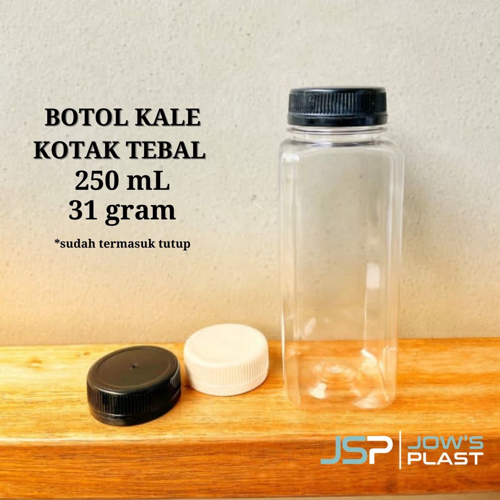 Botol Kale KOTAK Super Tebal 250 ml | | PROMO FREE PAKET PACKING AMAN Min. 30 pcs