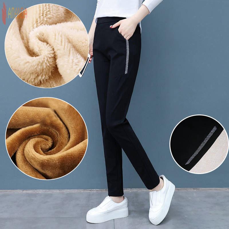 women's fleece lined sweatpants with pockets