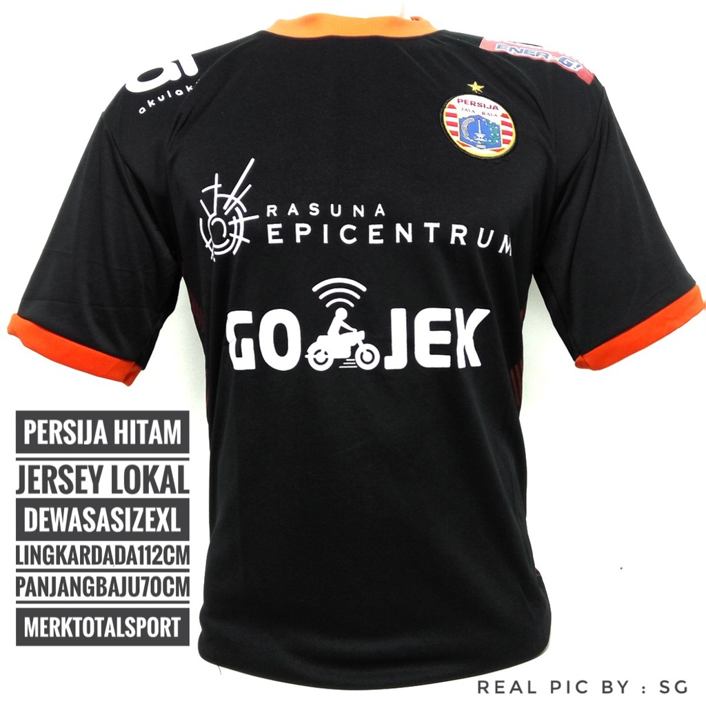 Kaos Jersey Futsal / Bola musim 2018/19 Persija  - Hitam
