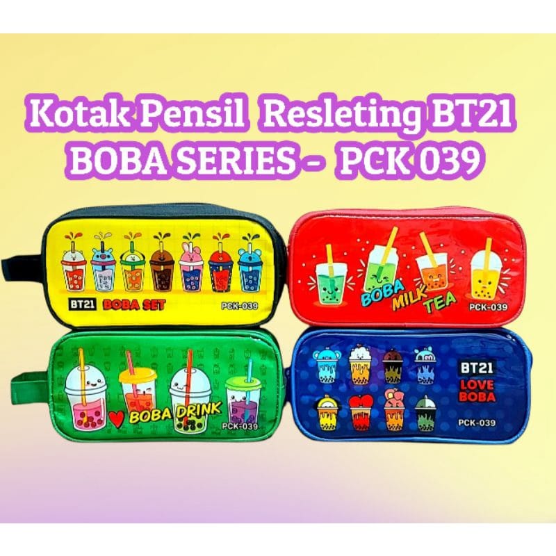 Tempat pensil motif BTS/ Tempat Pensil Boba / Pencil Case BT 21 Viral Termurah