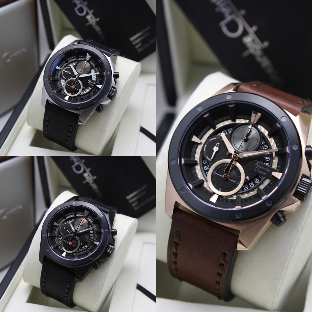 JAM TANGAN PRIA ALEXANDRE CHRISTIE AC 6594 LEATHER ORIGINAL GARANSI RESMI 1 TAHUN