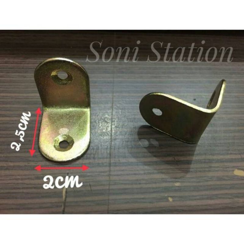 siku penahan / siku L / siku besi / plat penyangga/tahanan rak /plat siku besi chrome/ plat siku 2,5