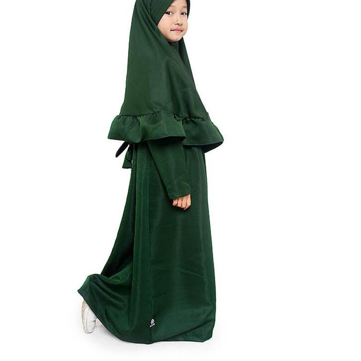 Big Promo Bajuyuli Gamis Anak Baju Muslim Anak Perempuan Rempel Murah Cantik Hijau Botol Shopee Indonesia