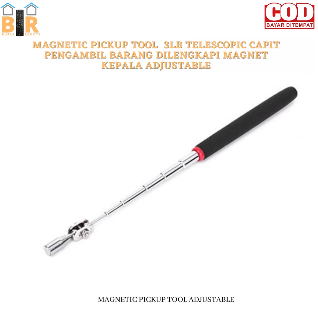 MAGNETIC PICKUP TOOL ADJUSTABLE / TELESCOPIC + LED PORTABLE FLEXIBLE