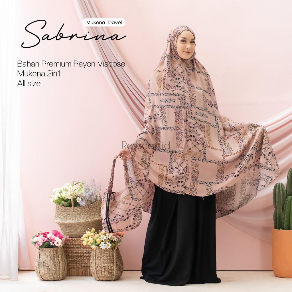 Mukena 2in1 Travel Sabrina By Reyscarf Mukena Dewasa Rayon Premium Eksklusif Adem Nyaman Dipakai I Bisa COD