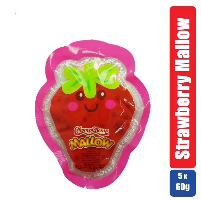 CHOMP CHOMP Marshmallow Strawberry Package 60gr