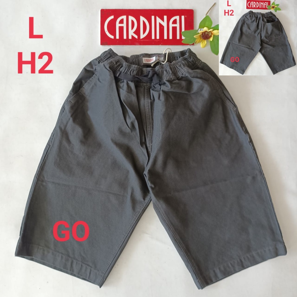 gof S-L CARDINAL CELANA PENDEK KARET KOLOR Katun Casual Soft Jeans Murah Bagus Santai Original