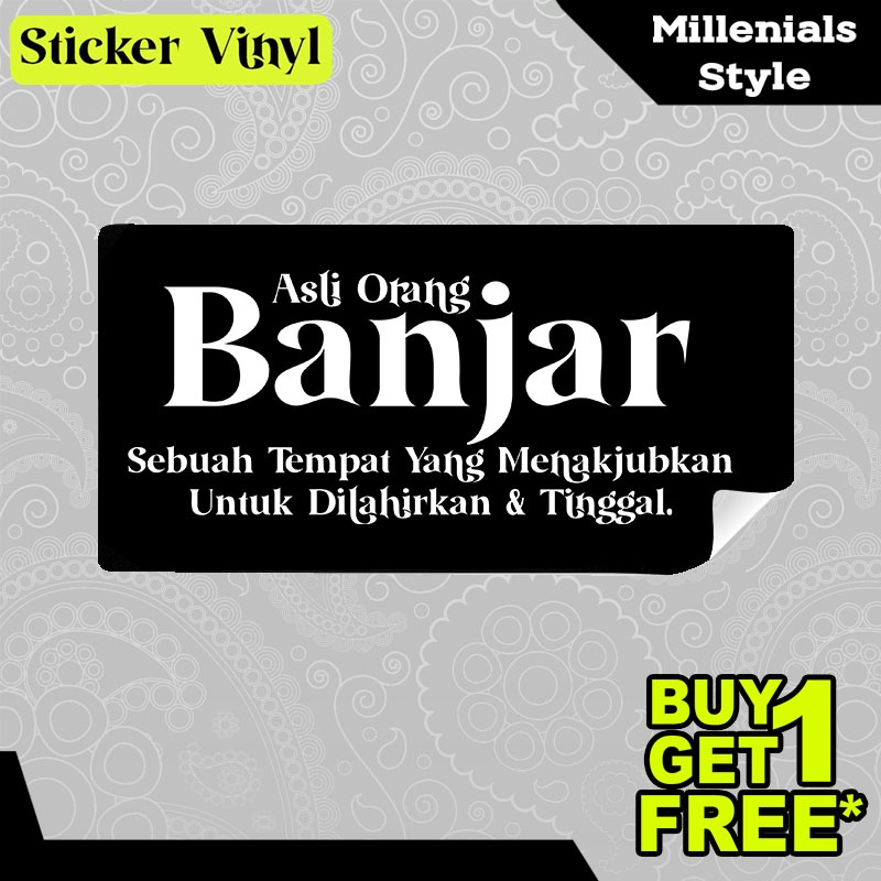 

Stiker Sticker Asli Orang Banjar Tulisan Kalimat Gaul dan Kekinian Aesthetic Bahan Vinyl Satuan Anti Air