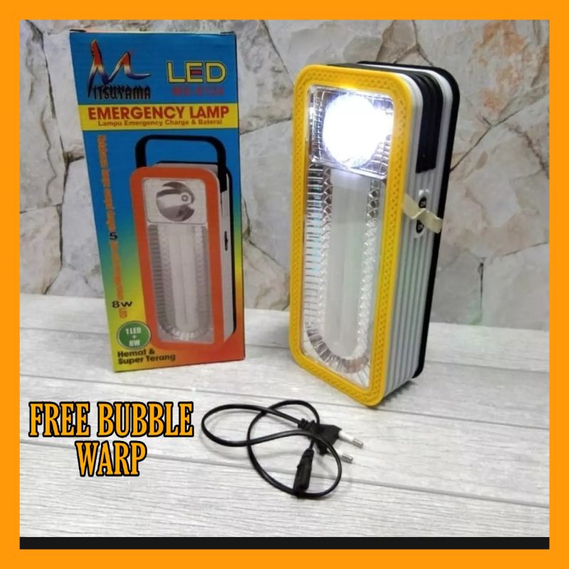 Lampu LED Emergency MITSUYAMA 6124 / Emergncy Lamp Baterai and Charger