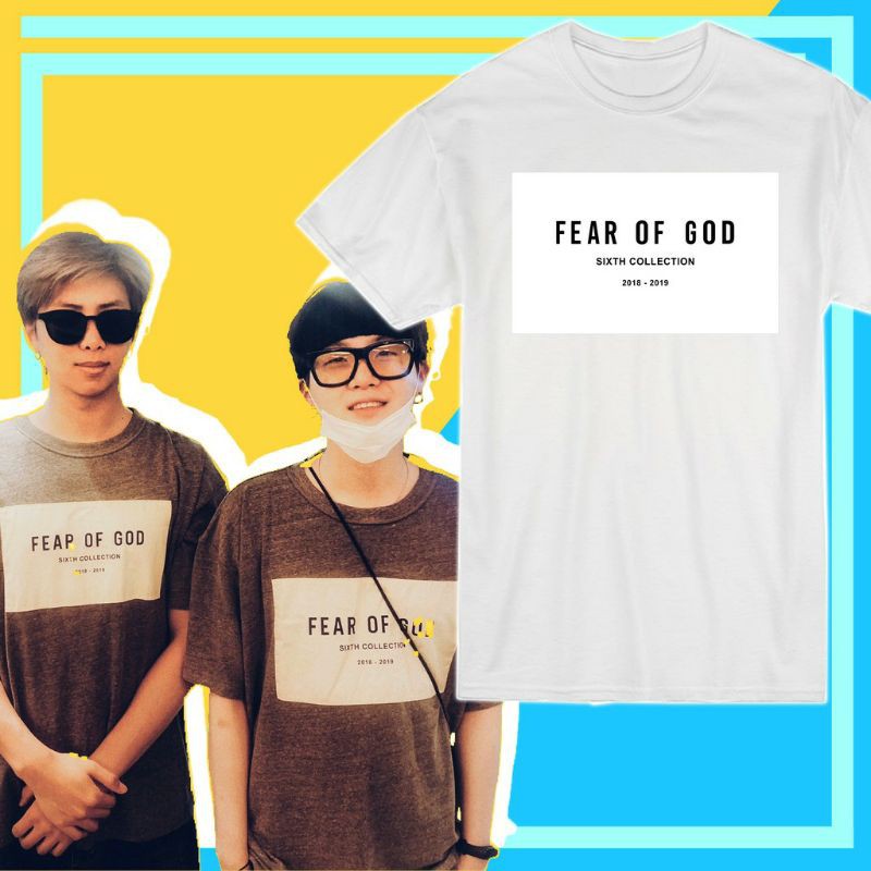 Kaos T shirt BTS RM Suga Style Fear Of God sixth collection