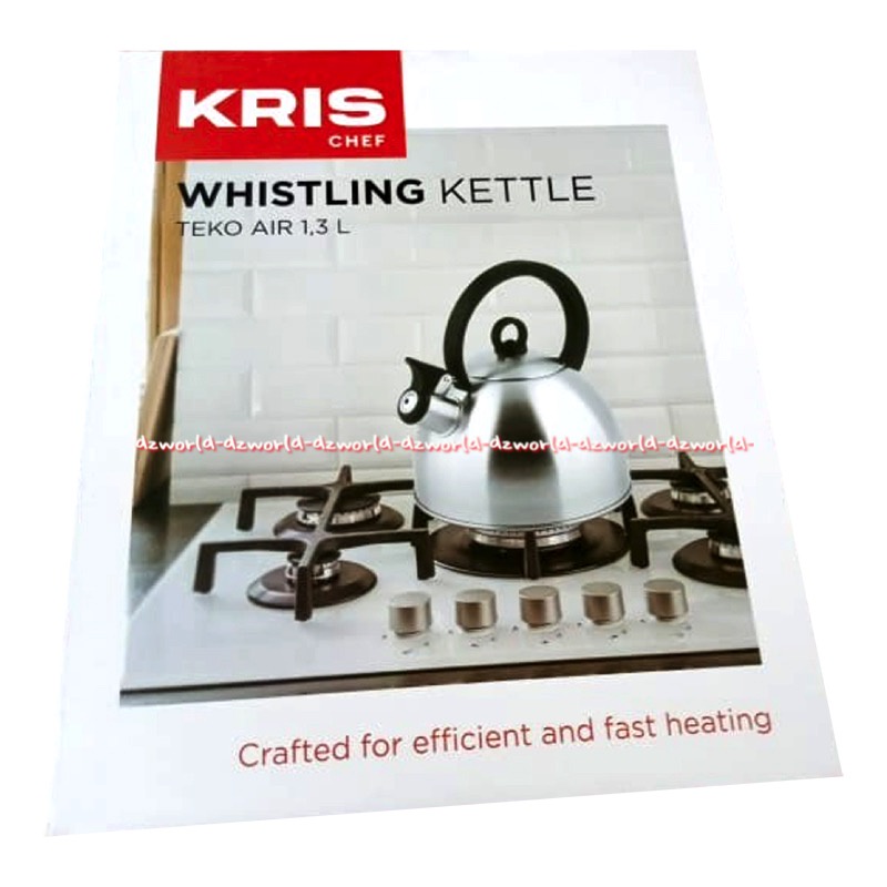 Krischef Whistling Kettle 1.3L Teko Cerek Masak Air Bunyi Pluit Kris Chef Wishling Ketel Bisa Berbunyi Jika Air Matang 1,3 Litter