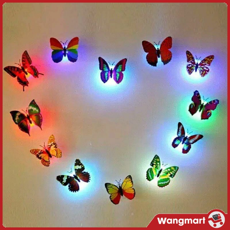 LED Kupu Kupu Lampu Hias Dekorasi Ruangan Pernak Pernik Dinding Import Grosir Murah
