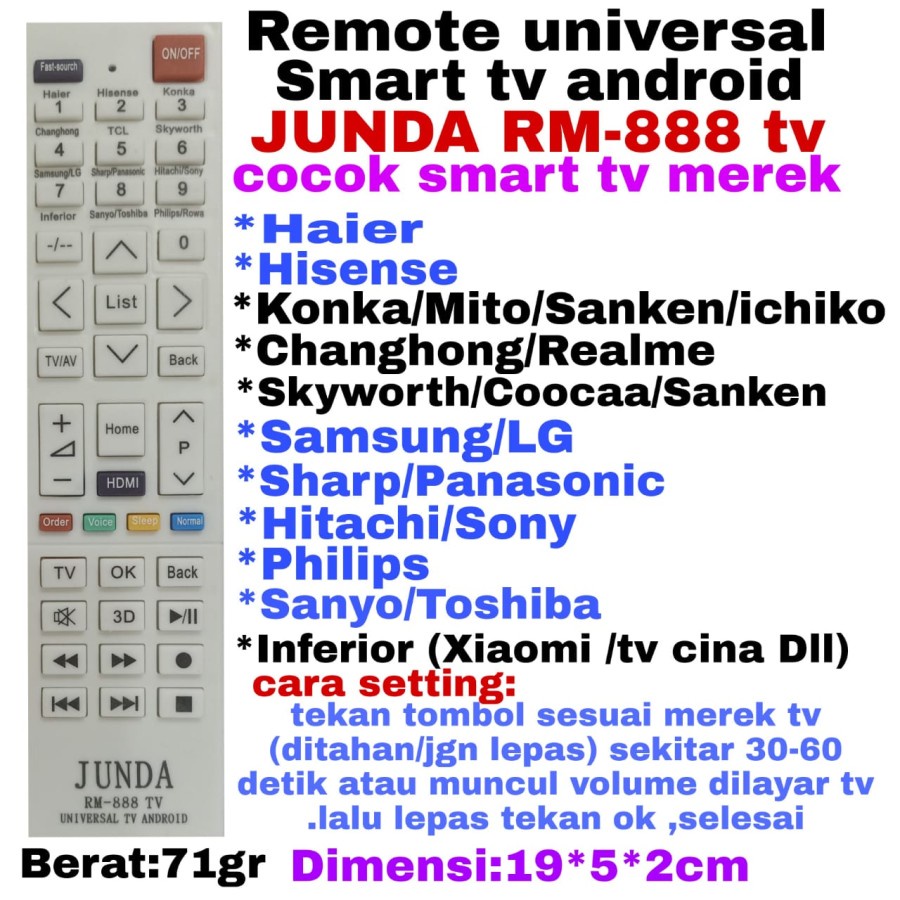 remote tv universal lcd led smart tv android semua merk tv dan tv cina   rm 888