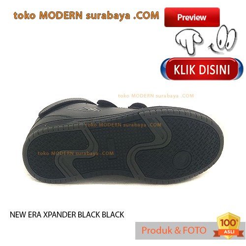 NEW ERA XPANDER BLACK BLACK sepatu sekolah anak boots sneakers