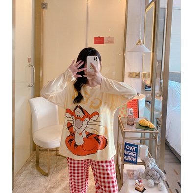 Piyama Wanita Lengan Panjang Stelan Panjang Import Set Baju Tidur Wanita BT21