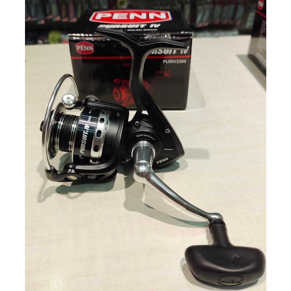 Reel Pancing PENN Pursuit IV Power Handle Handel Spinning Ril Rel Rell Reel Katrol Gulungan Perlengk