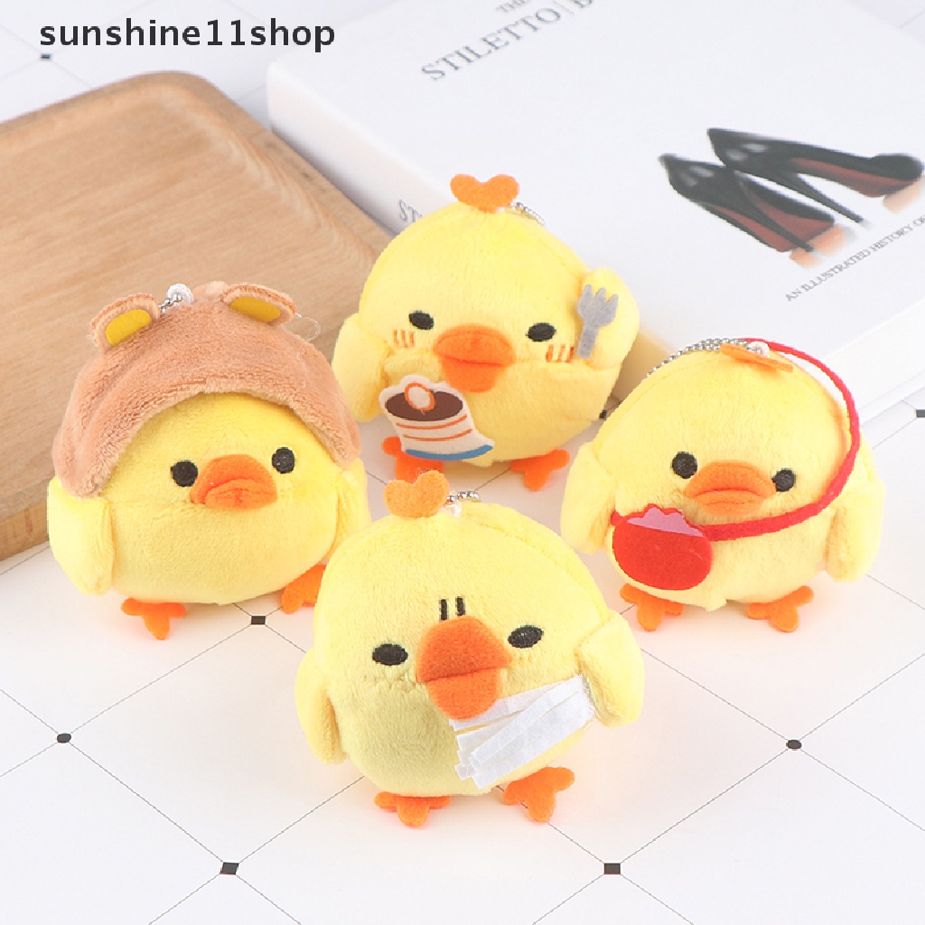 (SHO) 1pc Mainan Boneka Stuffed Plush Ayam Untuk Gantungan Kunci / Buket Bunga Pernikahan / Hadiah