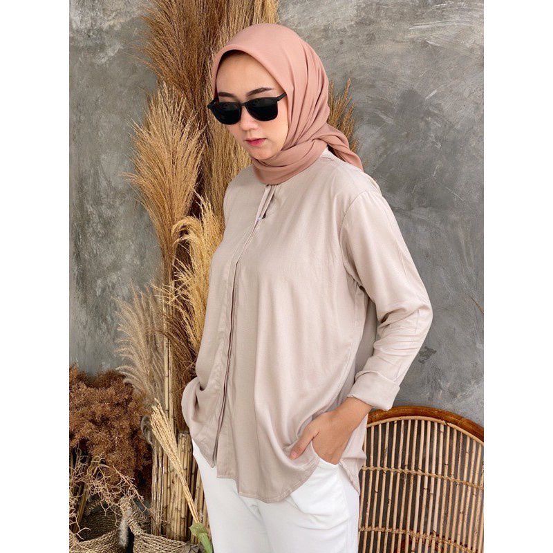 Kemeja Polos Bahan Rayon Kemeja Rayon Fashion Wanita