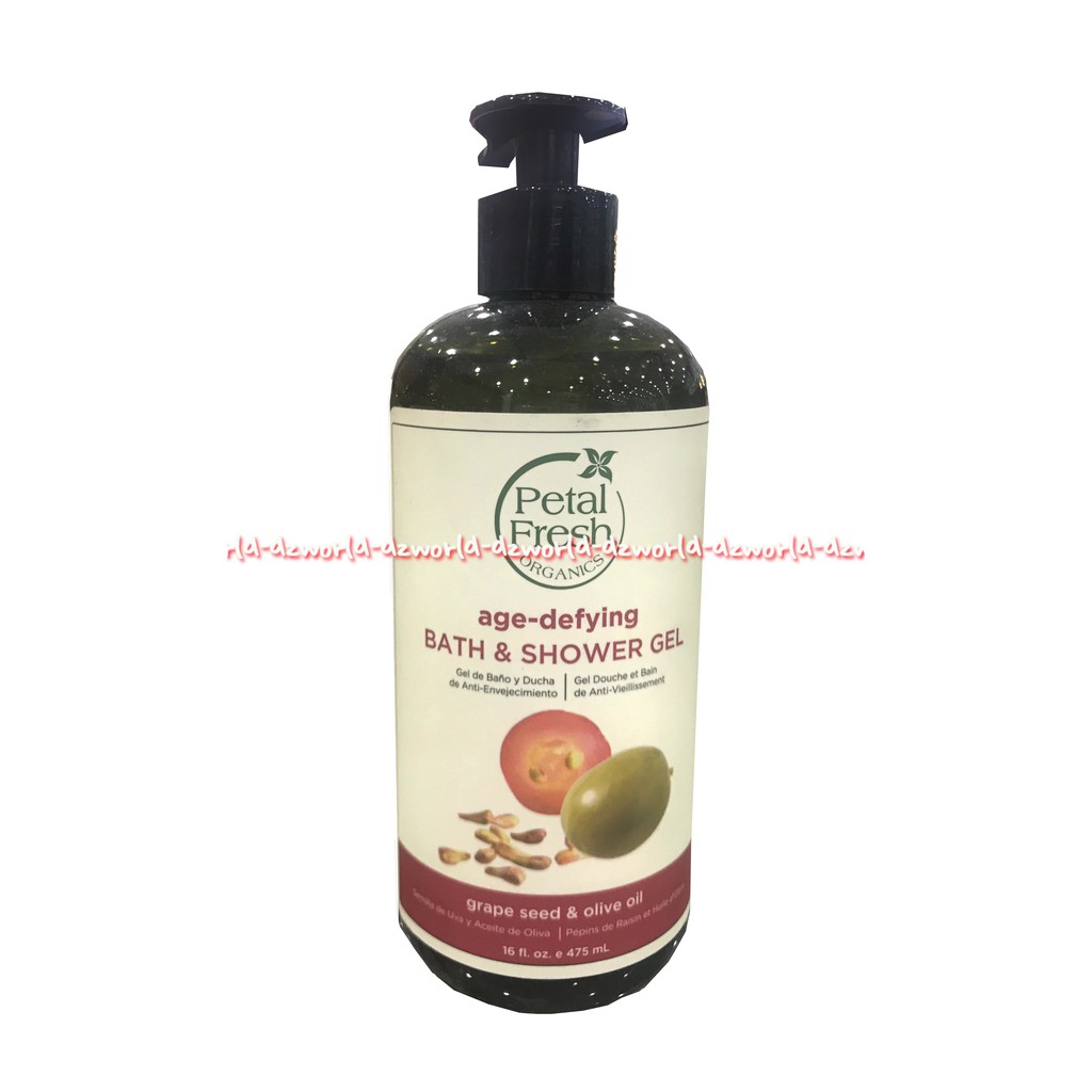 Petal Fresh Bath &amp; Shower Gel Grape Seed &amp; Olive Oil Sabun Mandi Cair 475mL