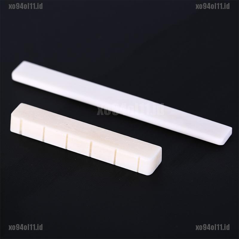 【XO^COD】White Guitar Parts 6 String Classical Guitar Bone Bridge Saddle And Nut Se